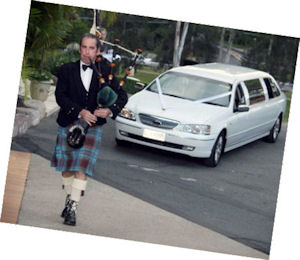 Piping in the Bridal Car
