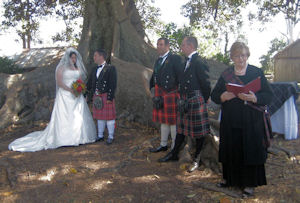 At Glynis & Gary's wedding the
                    men wore the Prince Charlie Jacket